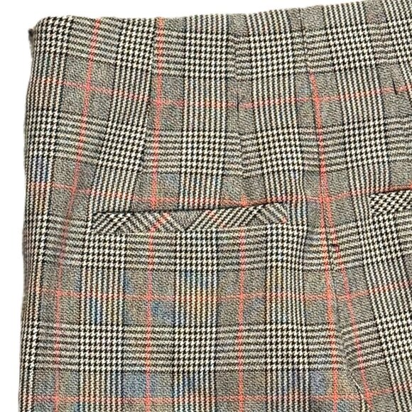 Free People Plaid Pants 0 Y2K Styling 90s Career Office Work Stretch Side Zip - Picture 4 of 8